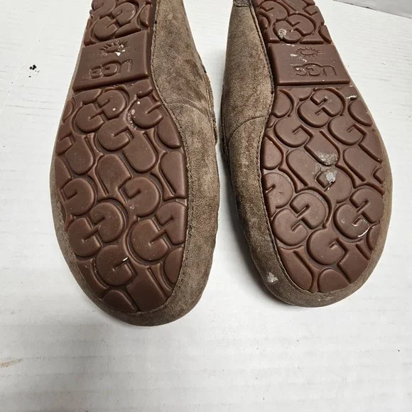 UGG Australia Womens Dakota Suede Sheepskin Moccasin Slip On Brown 5612 9 40 - Picture 10 of 15